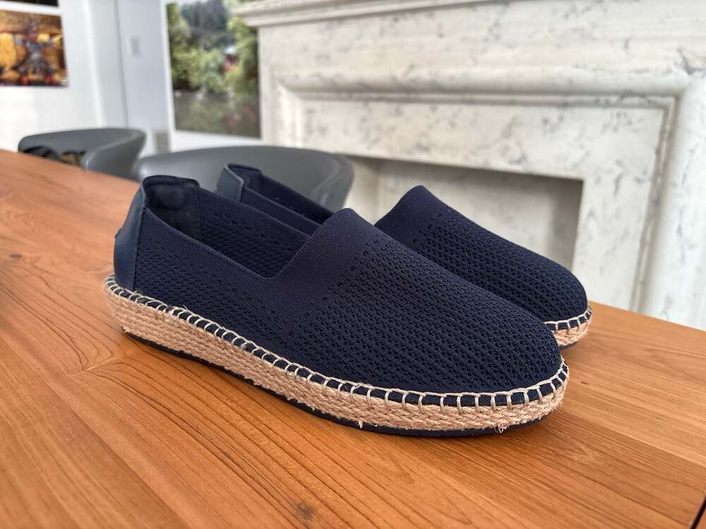 Cole Haan Cloudfeel Stitchlite Espadrille Slip-On Navy Knit Flats Ladies 10.5B